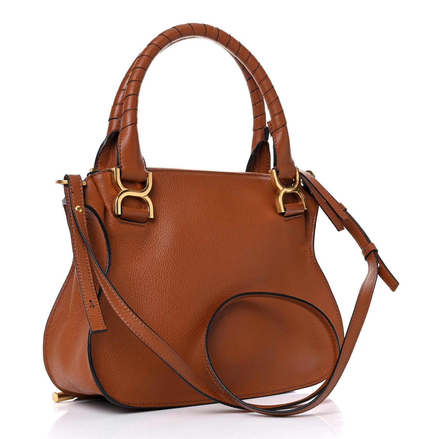 Chloe Calfskin Small Marcie Satchel Tan 2 of 8