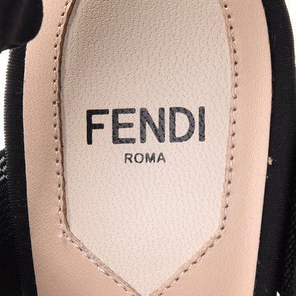 Fendi Technical Mesh Colibri 85mm Slingback Pumps 35.5 Black Asfalto 6 of 8