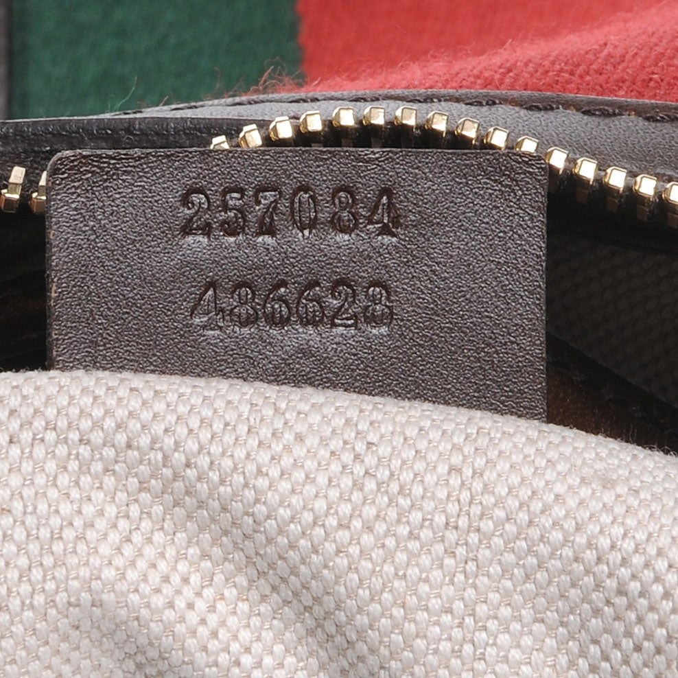 Gucci Monogram Vintage Web Medium Hobo Dark Brown 8 of 8