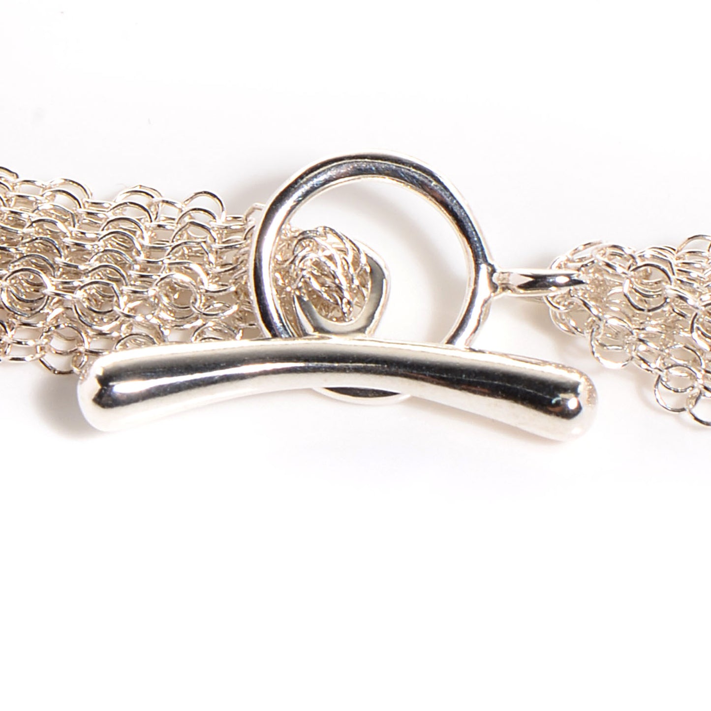 Sterling Silver Heart Mesh Bracelet