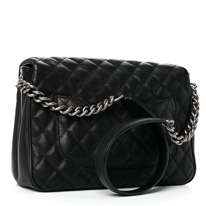 Chanel Caviar Quilted Medium Rock In Rome Single Flap Black 2 of 10