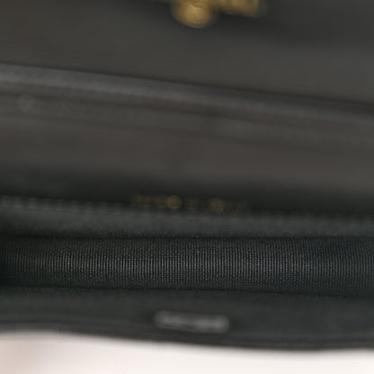 Chanel Shiny Lambskin Quilted Clutch With Chain Black 5 of 12