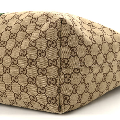 Gucci GG Monogram Web Large Giglio Tote Beige Brown 11 of 11