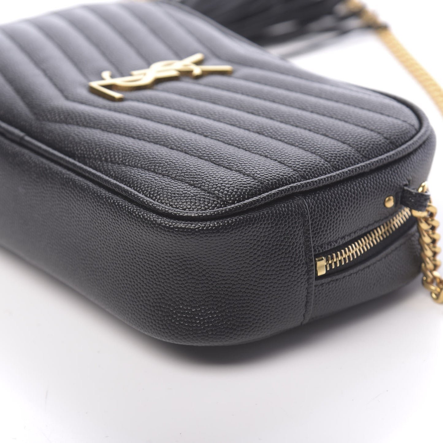 Grain De Poudre Matelasse Monogram Mini Lou Camera Bag Black