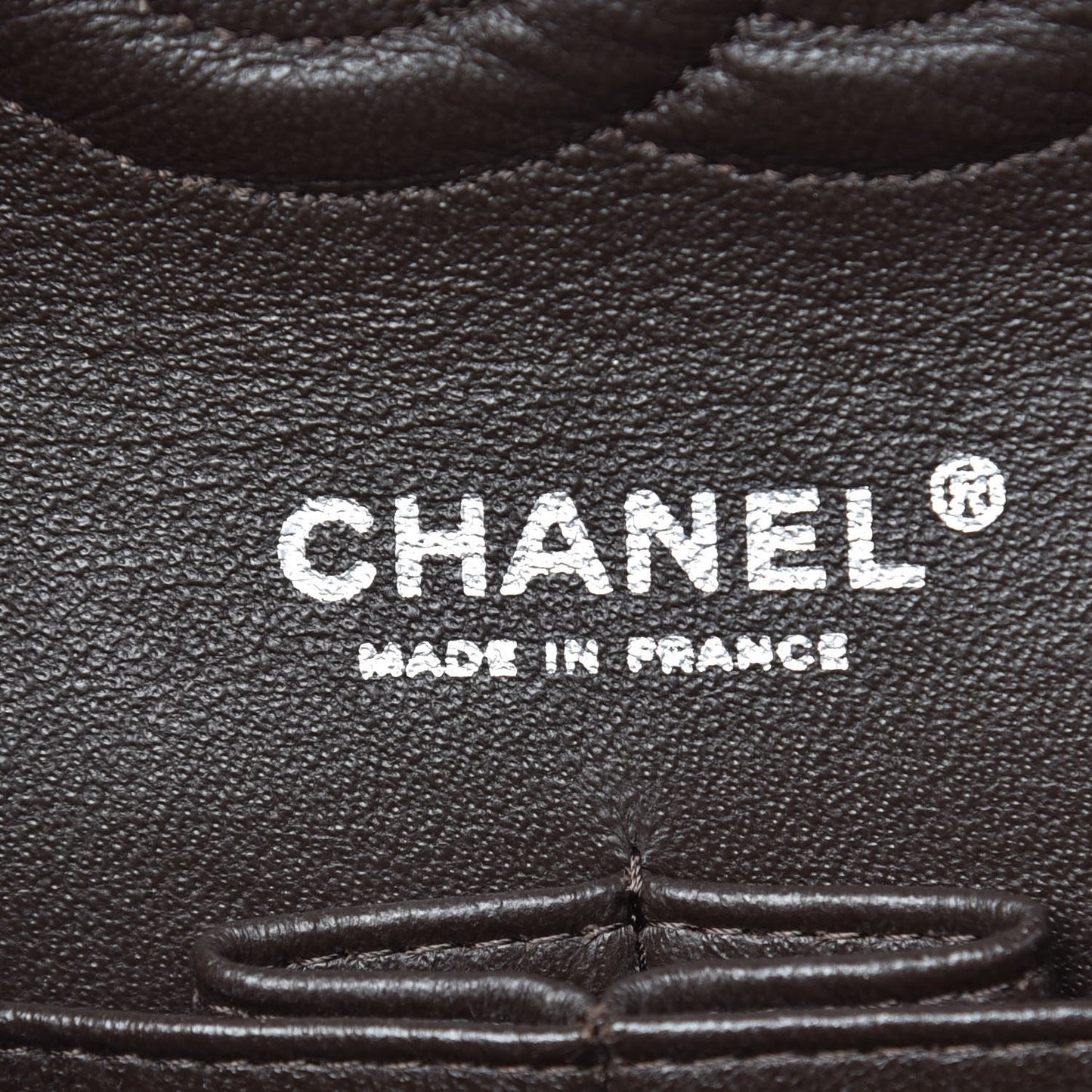 Lambskin Quilted Medium Double Flap Brown