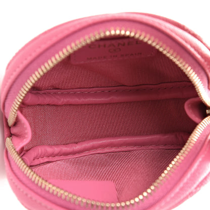 Chanel Caviar Quilted Zip Around Classic Coin Purse Pink 5 of 8