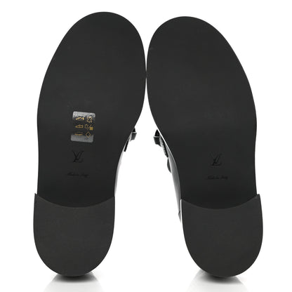 Louis Vuitton Calfskin Oversized Chain Academy Loafers 37 Black 6 of 8