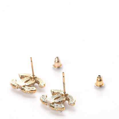 Chanel Metal Pearl CC Earrings Gold 3 of 5