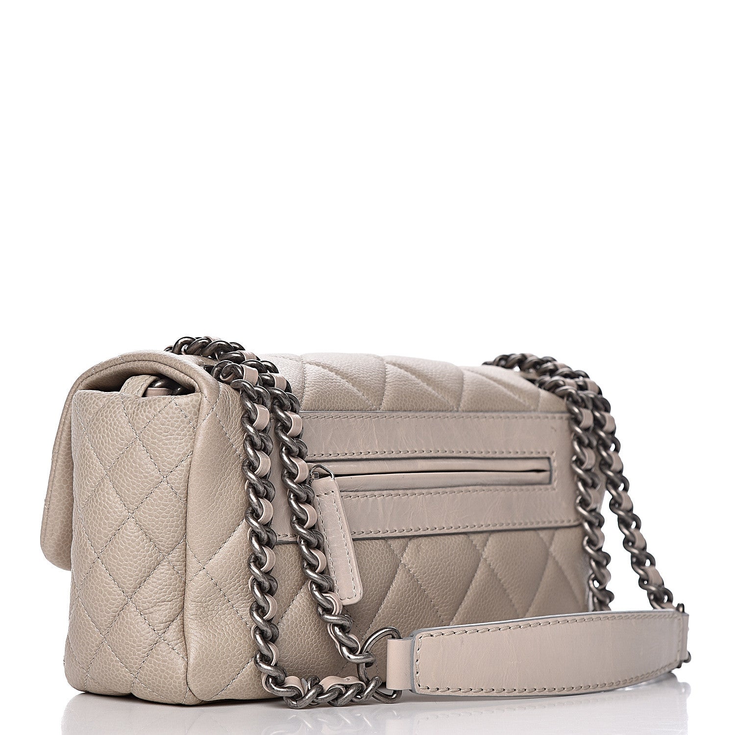 Chanel Caviar Quilted Coco Casual Flap Light Beige 3 of 12