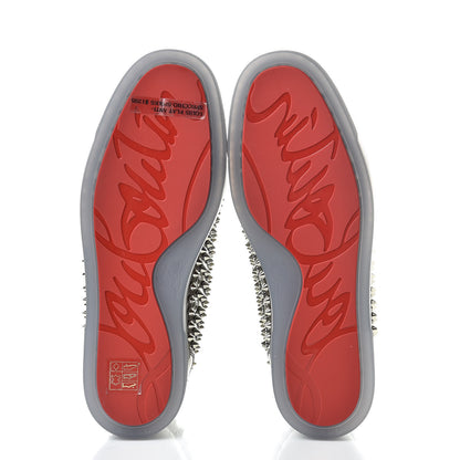 Christian Louboutin Specchio Mens Louis Spikes Flat Sneakers 41 Silver 5 of 8