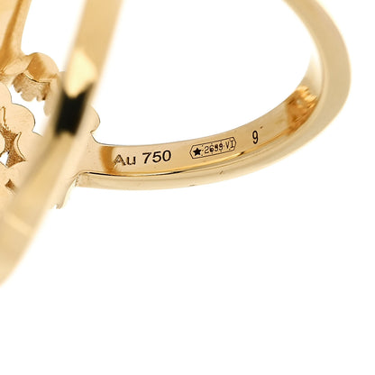 Gucci 18K Yellow Gold Diamond Running G Cross Ring 49 5 5 of 5