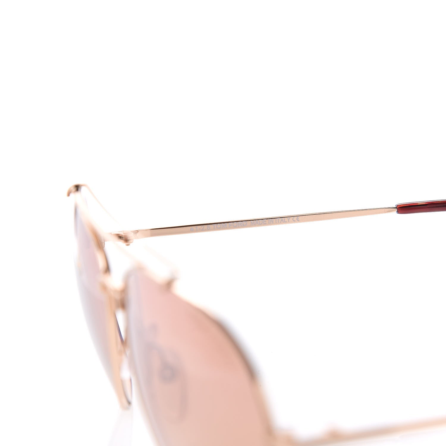 Tom Ford Indiana Aviator Sunglasses TF497 Brown Gold 6 of 8