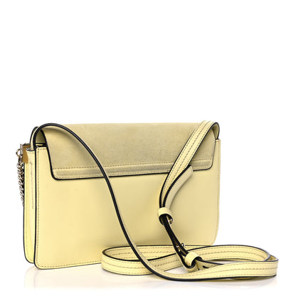 Chloe Suede Calfskin Small Faye Shoulder Bag Lemonade 3 of 13