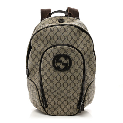 Gucci GG Plus Monogram Interlocking G Medium Backpack Dark Brown 1 of 10