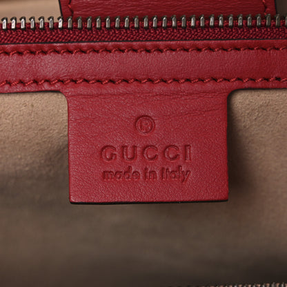 Gucci Calfskin Matelasse Medium GG Marmont Tote Hibiscus Red 6 of 10