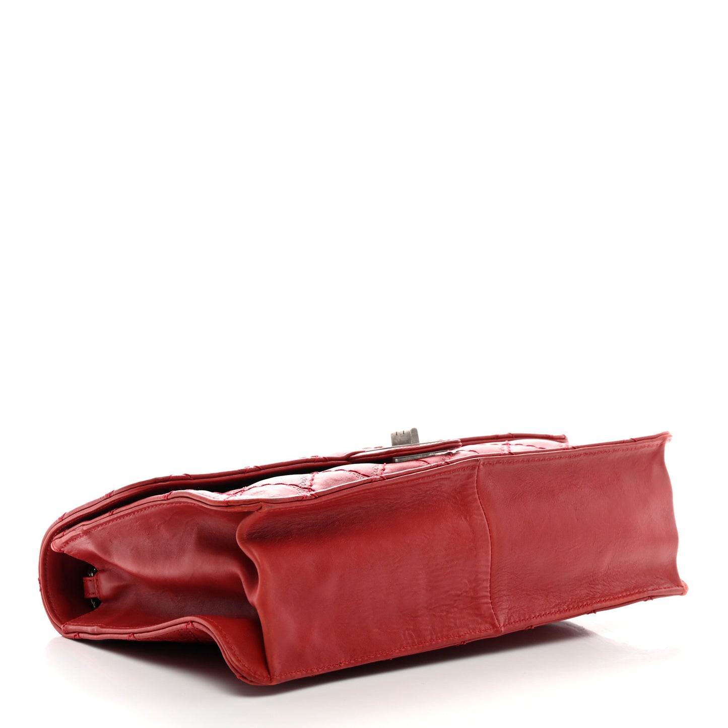 Aged Calfskin Embossed Logo Quilted 2.55 Reissue 227 Flap Red