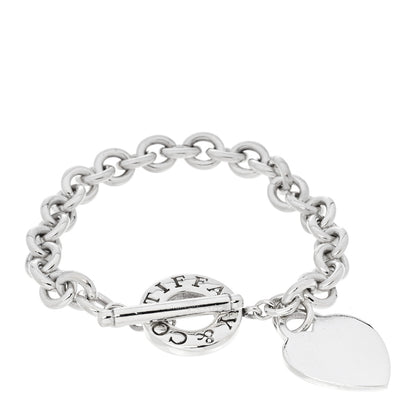 Tiffany Sterling Silver Heart Tag Toggle Bracelet 1 of 4