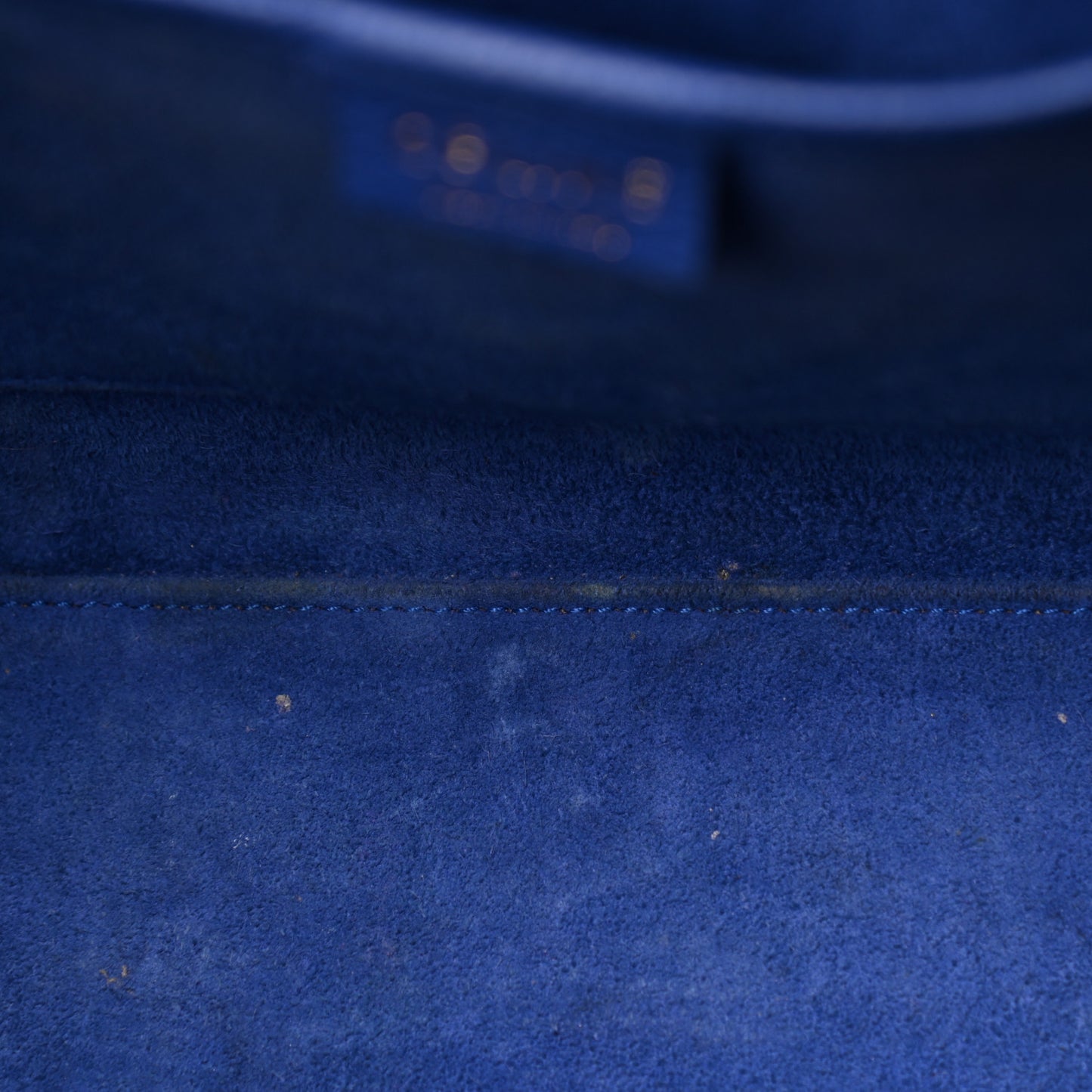 Drummed Calfskin Nano Luggage Indigo