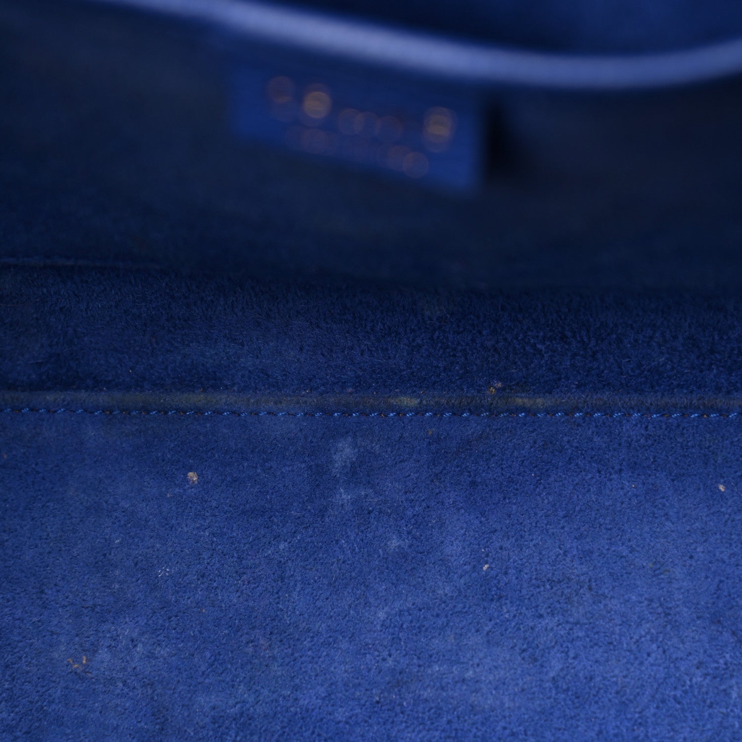 Celine Drummed Calfskin Nano Luggage Indigo 7 of 21