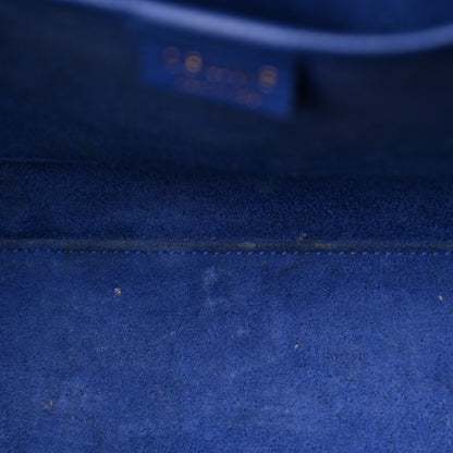 Celine Drummed Calfskin Nano Luggage Indigo 7 of 21