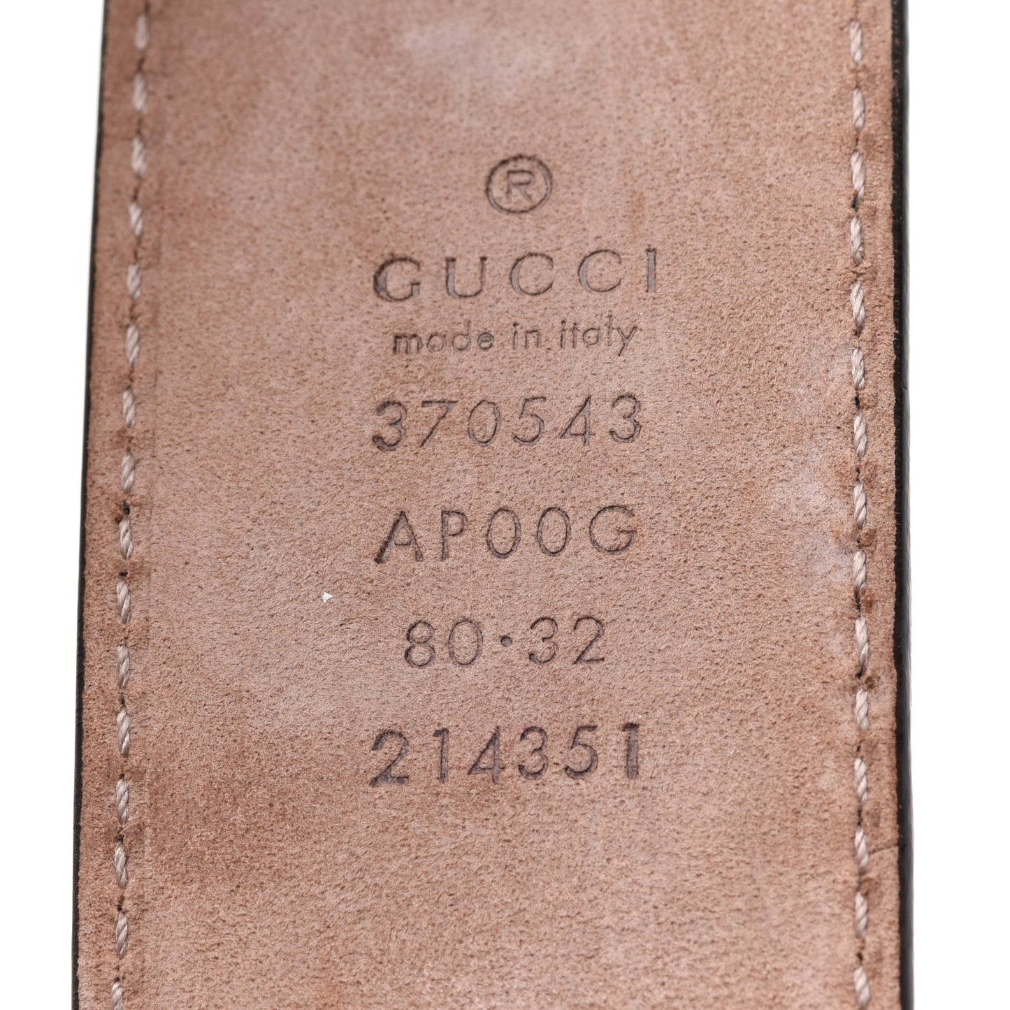 Calfskin Interlocking G 37mm Belt 80 32 Black