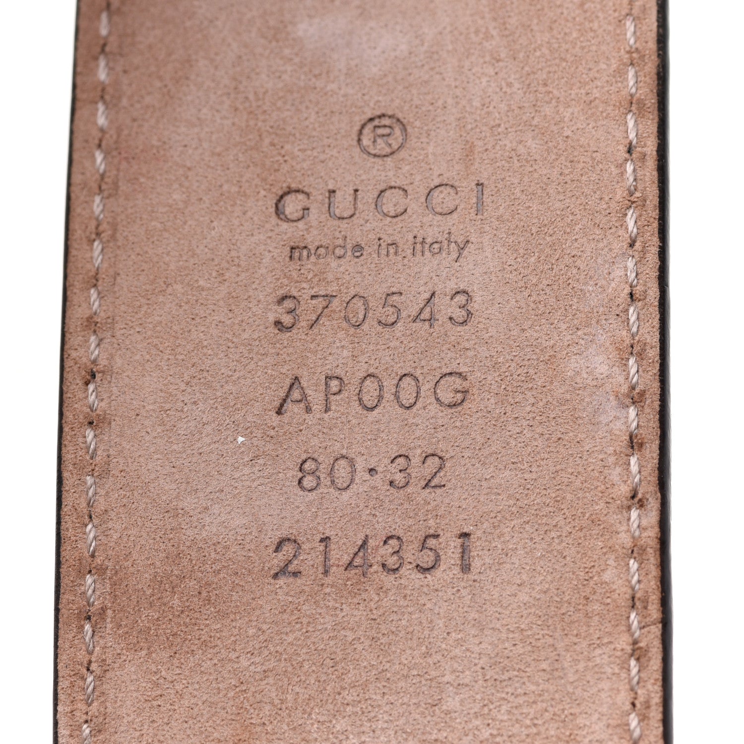 Gucci Calfskin Interlocking G 37mm Belt 80 32 Black 4 of 5