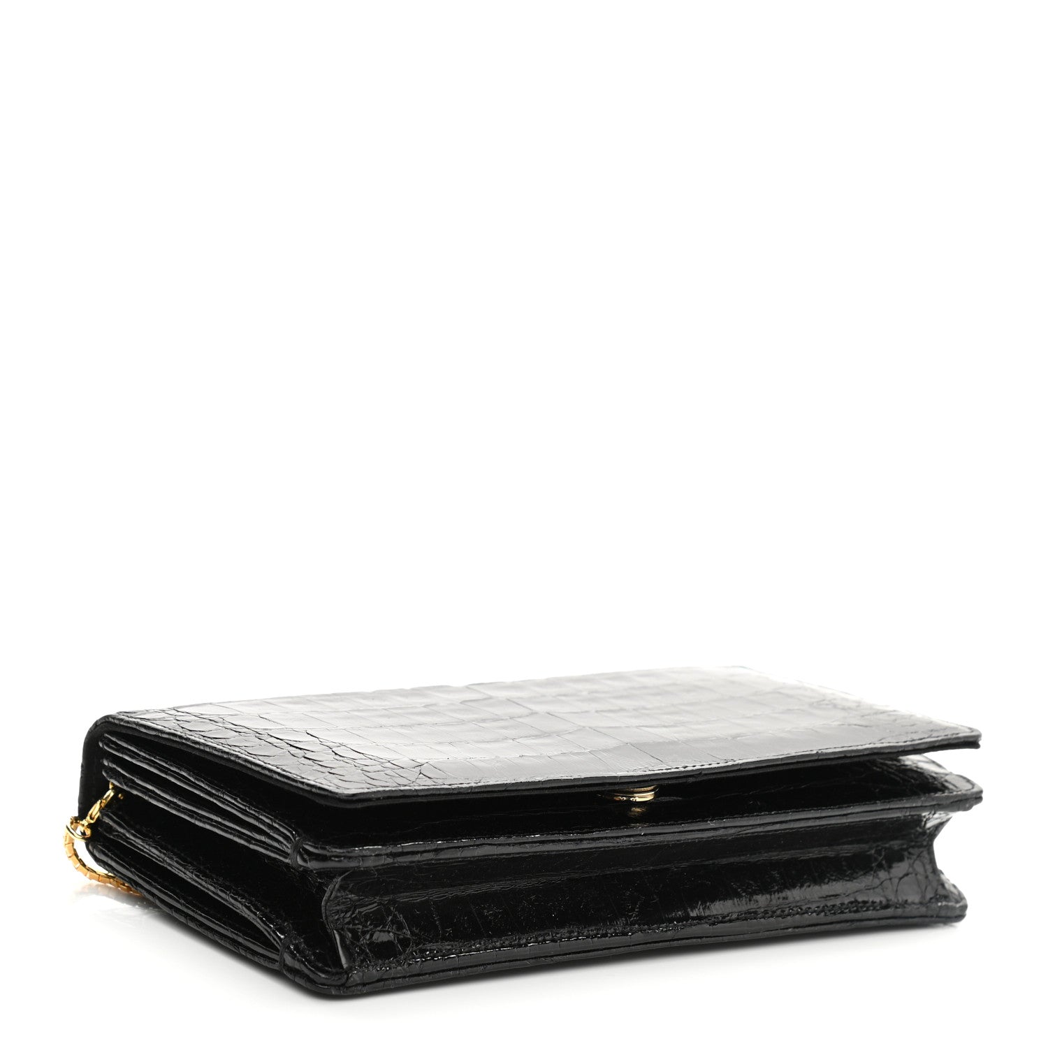 Nancy Gonzalez Crocodile Wallet On Chain Black 4 of 9
