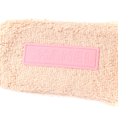 Chanel Terry Cloth CC Wedge Sandals 40 Pink 7 of 9