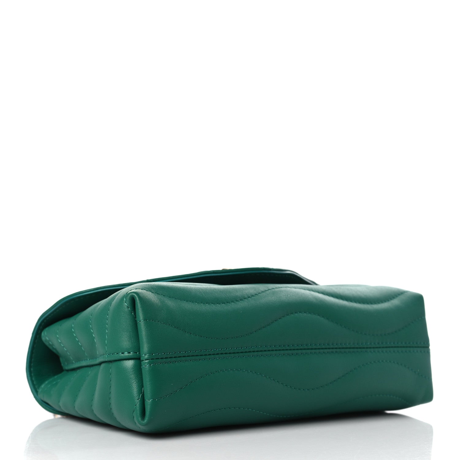 Louis Vuitton Calfskin New Wave Chain Bag MM NM Emerald 4 of 9