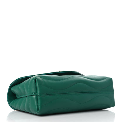 Louis Vuitton Calfskin New Wave Chain Bag MM NM Emerald 4 of 9