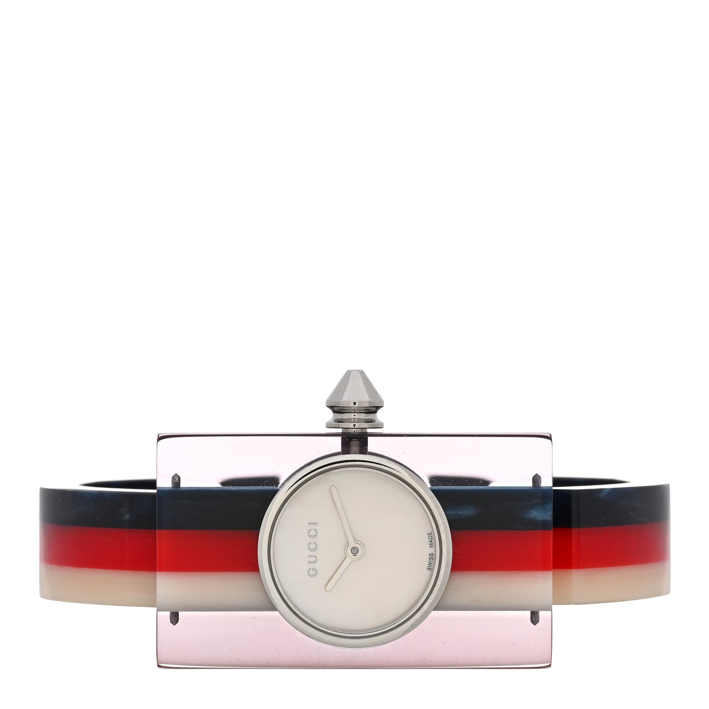 Stainless Steel Plexiglass Mother of Pearl 24mm Quartz Watch