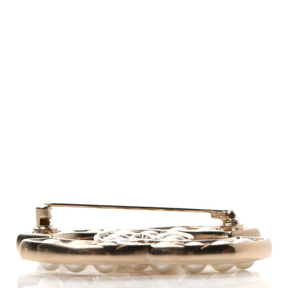 Chanel Pearl CC Brooch Light Gold 5 of 7