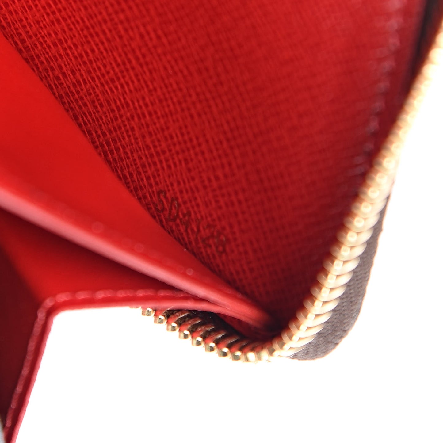 Damier Ebene Clemence Wallet Cherry