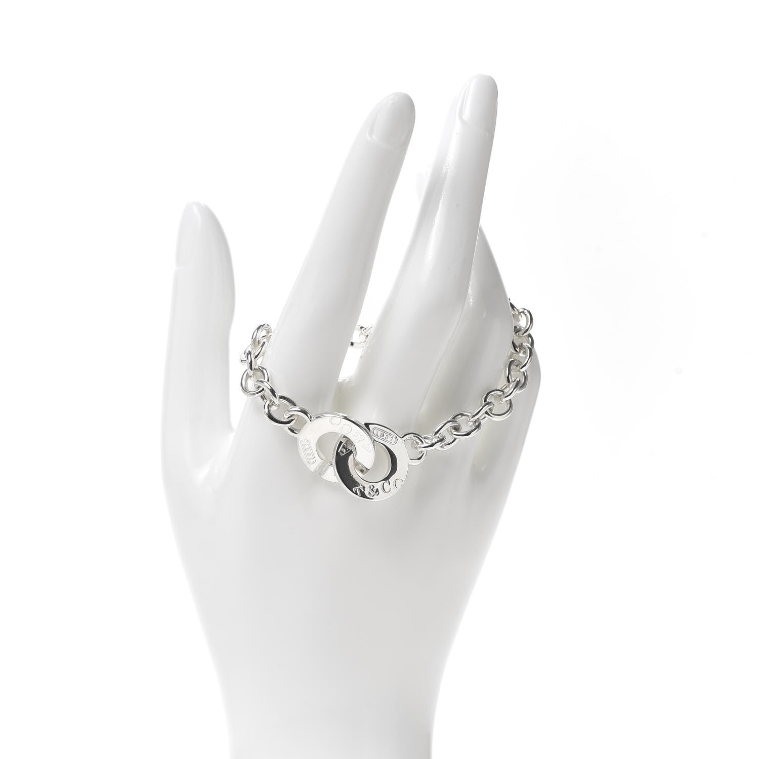Tiffany Sterling Silver 1837 Circle Clasp Bracelet 2 of 5