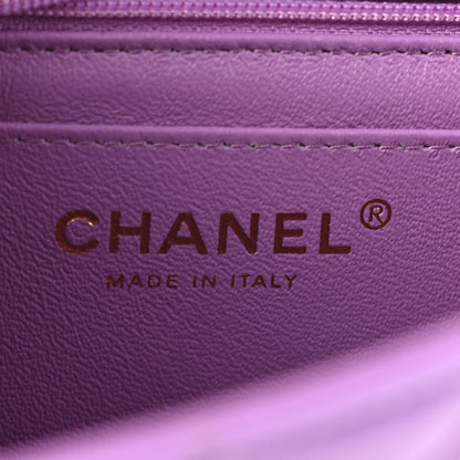 Chanel Patent Quilted Mini Rectangular Flap Purple 7 of 11