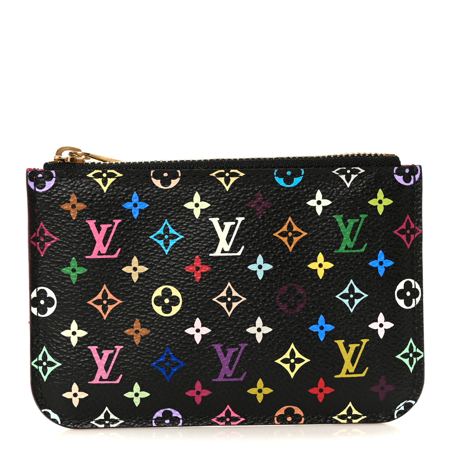 Louis Vuitton Monogram Multicolor Key Pouch Black Grenade 1 of 9