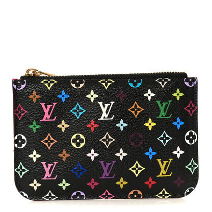 Louis Vuitton Monogram Multicolor Key Pouch Black Grenade 1 of 9