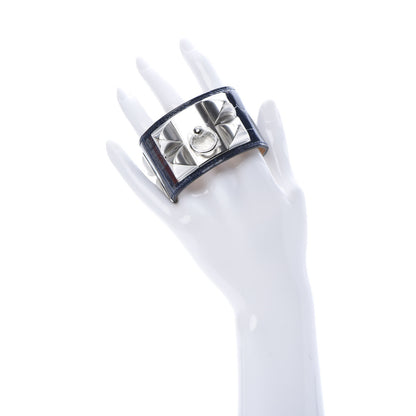 Hermes Shiny Alligator Collier De Chien CDC Bracelet T2 Bleu Saphir 2 of 7