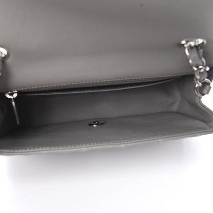 Chanel Lambskin Quilted Mini Rectangular Flap Grey 5 of 11