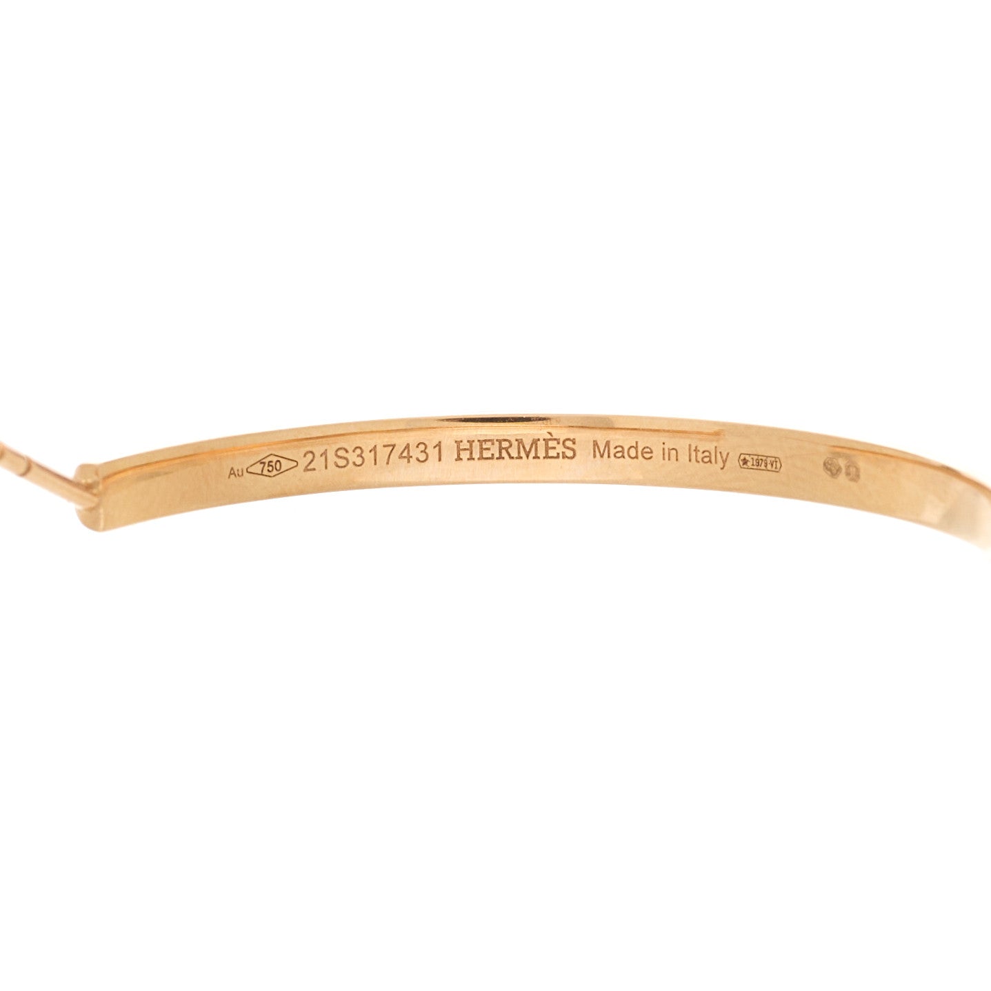 18K Rose Gold Mini Clous Hoop Earrings