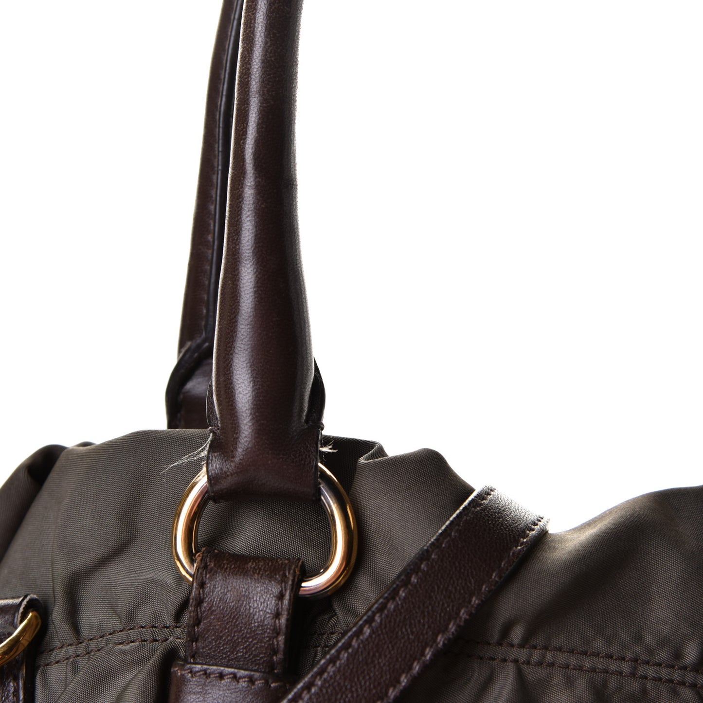 Tessuto Nylon Jacquard Logo Tote Fumo