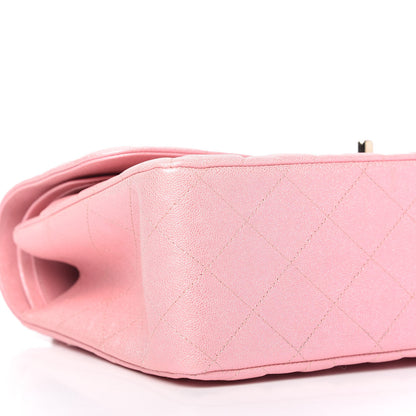 Chanel Iridescent Caviar Quilted Jumbo Double Flap Rose Pink 6 of 11