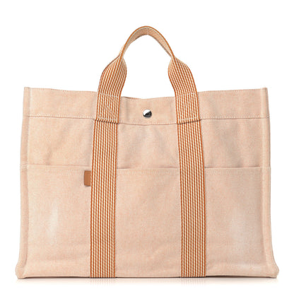 Hermes Canvas Herline MM Tote Orange 1 of 13