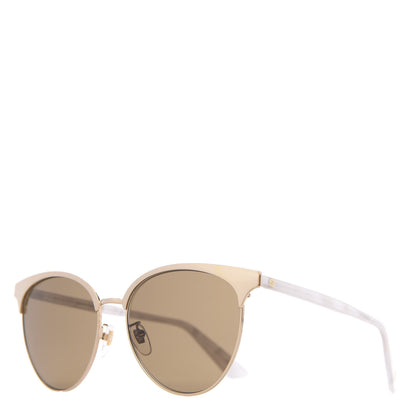 Gucci Round Metal GG0245S Sunglasses Gold 1 of 8
