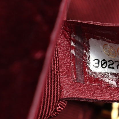Chanel Velvet Quilted Mini Rectangular Pearl Crush Flap Burgundy 6 of 9
