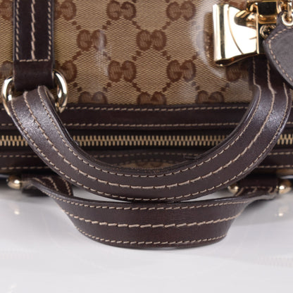 Gucci Crystal Monogram Duchessa Small Boston Bag Brown 8 of 9
