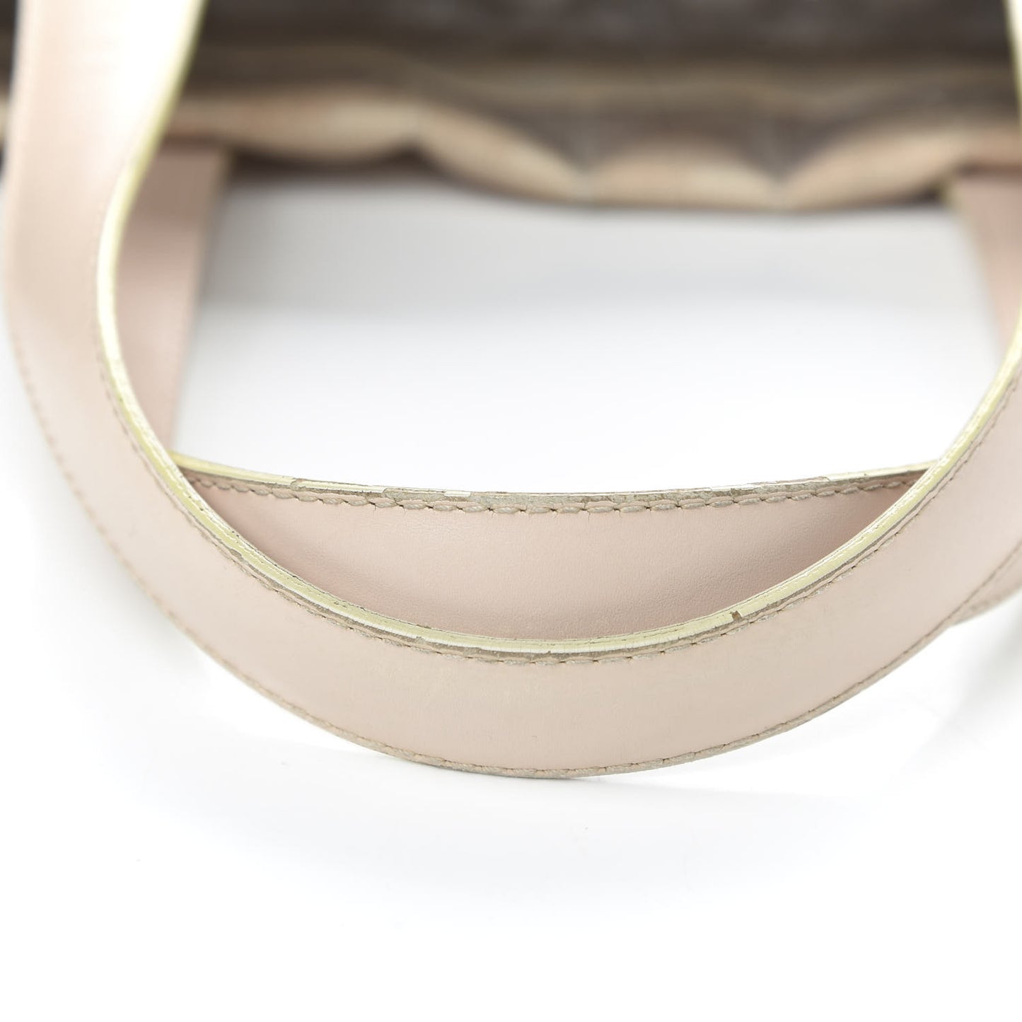 Metallic Nylon Small Travel Tote Beige