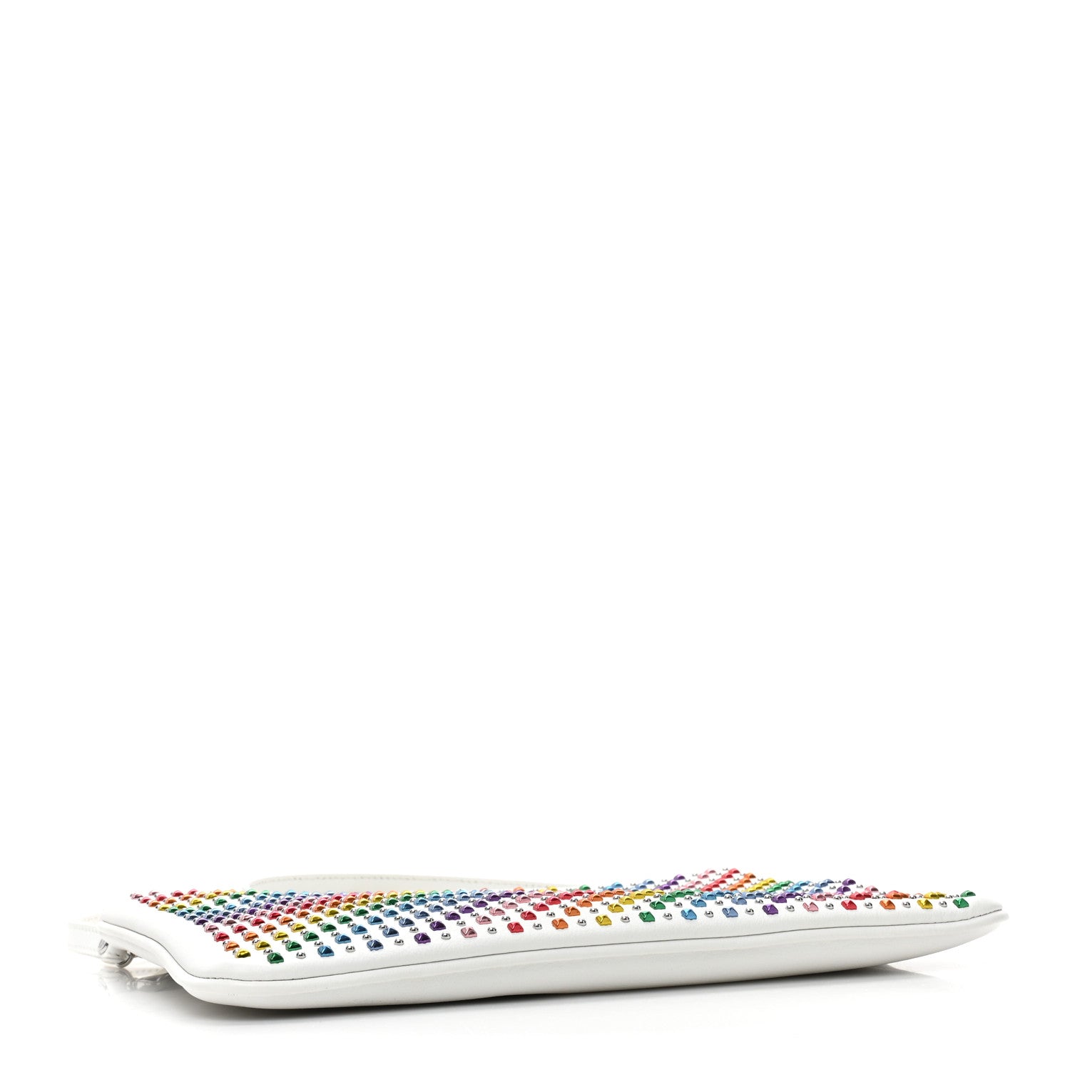 MCM Nappa Studded Medium Skyoptic Roboter Pouch White Multicolor 5 of 9