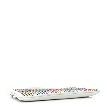 MCM Nappa Studded Medium Skyoptic Roboter Pouch White Multicolor 5 of 9
