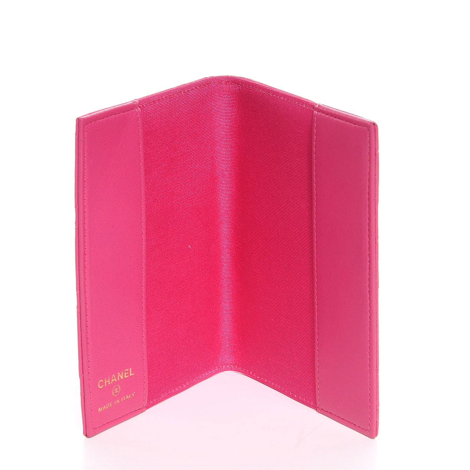 Chanel Lambskin Quilted Passport Holder Fuchsia 7 of 7
